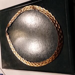 18" vermeil braided herringbone necklace
